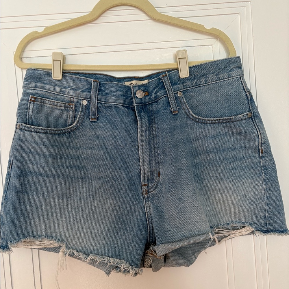 Madewell Blue Jean Shorts High-Waisted Cut-Off